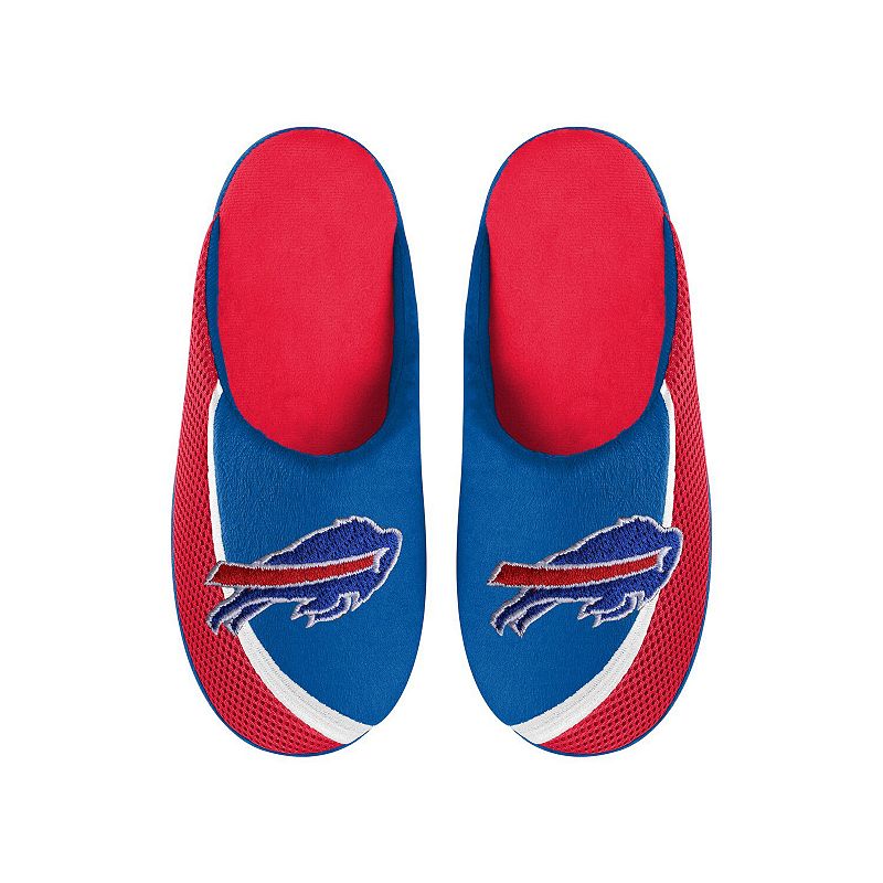 Mens FOCO Buffalo Bills Big Logo Color Edge Slippers, Size: Small, Red