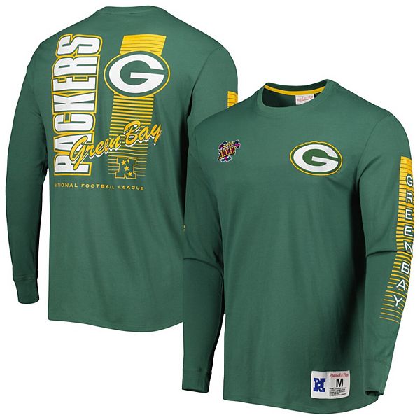 Men's Mitchell & Ness Green Green Bay Packers Fashion Long