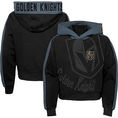 Girls Youth Black Vegas Golden Knights Record Setter Pullover Hoodie