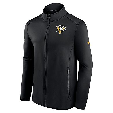 Men's Fanatics Branded Black Pittsburgh Penguins Authentic Pro Rink Fleece Full-Zip Jacket