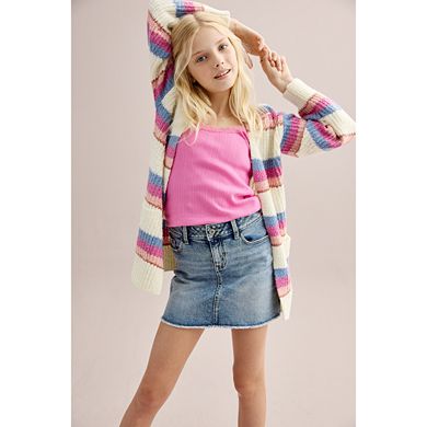 Girls SO® Lace Trim Texture Tank Top in Regular & Plus