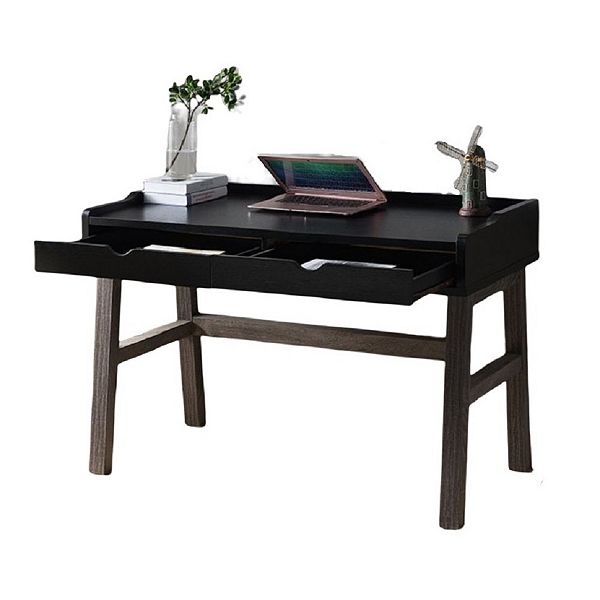 FC Design 47.25"W TwoTone Home Office Writing Desk with 2 Drawers in