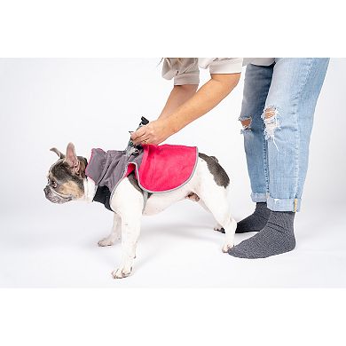 2-in-1 Thermal Dog Fleece Jacket with Removable Harness Royal Blue/Medium