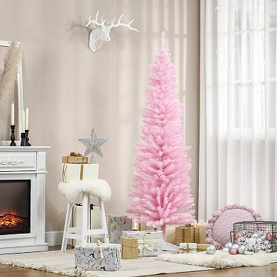 Artificial Christmas Tree 5' Indoor Realistic Holiday Decoration, Pink