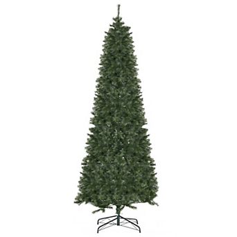 8' Artificial Christmas Tree With Realistic Branch Tips, Auto Open For Party