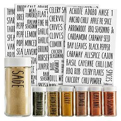 14 Pcs Talented Kitchen Spice Jars Set with 269 Spice Labels