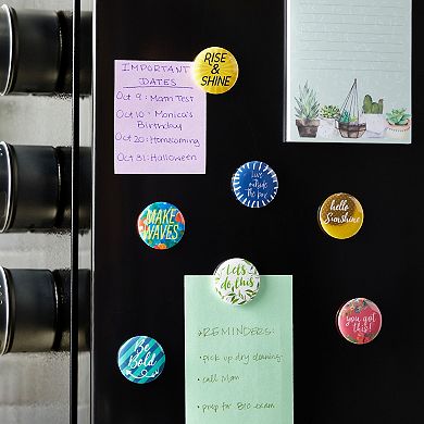 18 Pack Inspirational Magnets, School Locker Accessories (1.25", 0.2" Thick)