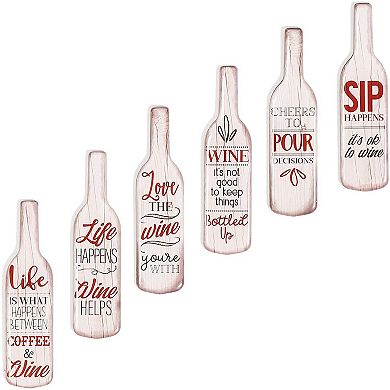 12PCs Fun Wine Bottle Design Decorative Magnets for Fridge Refrigerator Locker