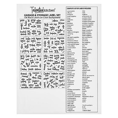 Talented Kitchen 157 Pantry Organization Labels, Black On White Stickers
