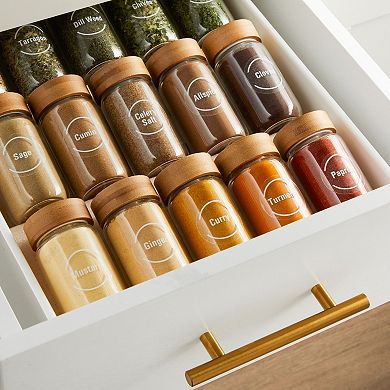 Talented Kitchen 144 Spice Labels Stickers For Spice Jars, 1.5"