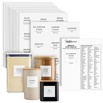 144 Pantry Organization Labels For Food Storage Containers (black, Matte White)