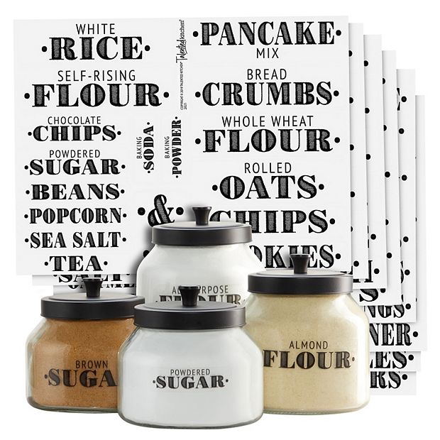 Canister Labels, Kitchen Labels, Baking Labels, Pantry Labels, Canister  Decals, Flour, Sugar, Salt, ONE LABEL ONLY, Decals, Container Labels 