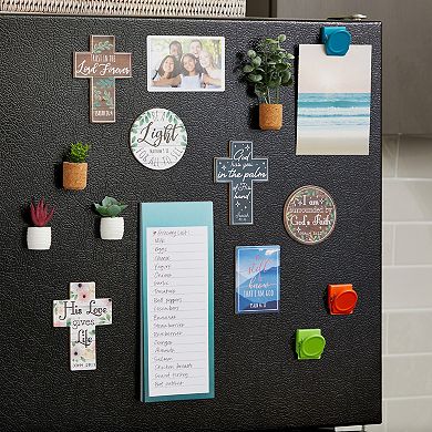 Faithful Finds Inspirational Refrigerator Magnets with Bible Verses, Scripture (3 Sizes, 12 Pack)