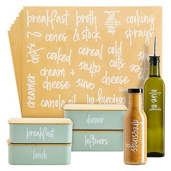 158 pc Clear Preprint Pantry Label Sticker For Fridge Storage Kitchen Organizer