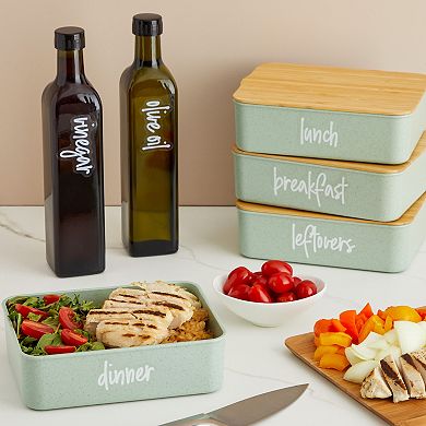 158 Pcs Clear Preprint Pantry Label Sticker For Fridge Storage Kitchen Organizer