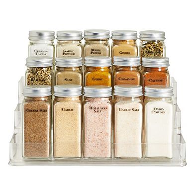 Talented Kitchen 125 Spice Labels Stickers, Clear Spice Jar Labels Preprinted