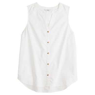 Women's Croft & Barrow® Button Through Tank