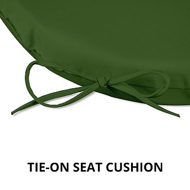 Unikome 4-Piece Solid Waterproof Outdoor Patio Seat Cushion Round Corner