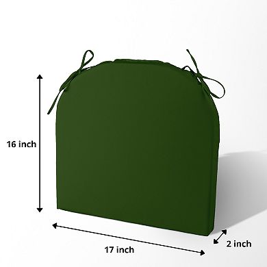 Unikome 4-Piece Solid Waterproof Outdoor Patio Seat Cushion Round Corner
