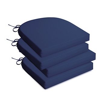 Unikome 4 pc Solid Waterproof Outdoor Patio Seat Cushion Round Corner