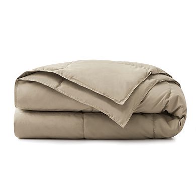 Unikome Lightweight Reversible Blanket, Down Throw Blanket 50" x 70" Soft Peach Skin Fabric