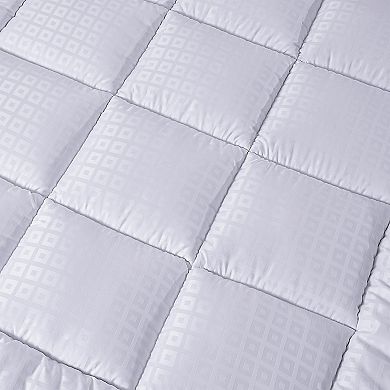 Unikome Grid Jacquard Down Alternative Mattress Topper, Full