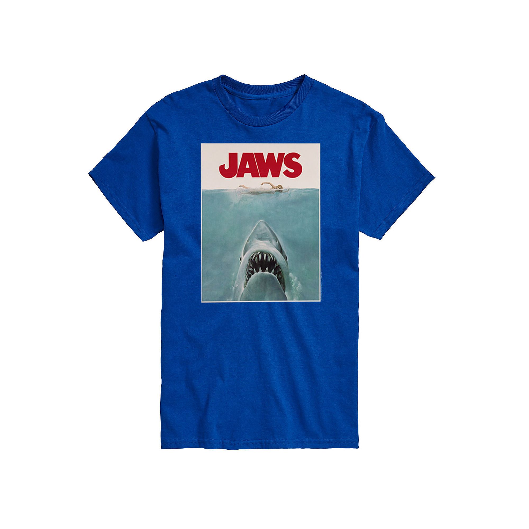 Big & Tall Jaws Terrifying Poster Tee, Mens, Size: Large Tall, Royal Blue