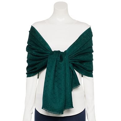 Women's Nine West Lattice Logo Shine Pashmina Wrap