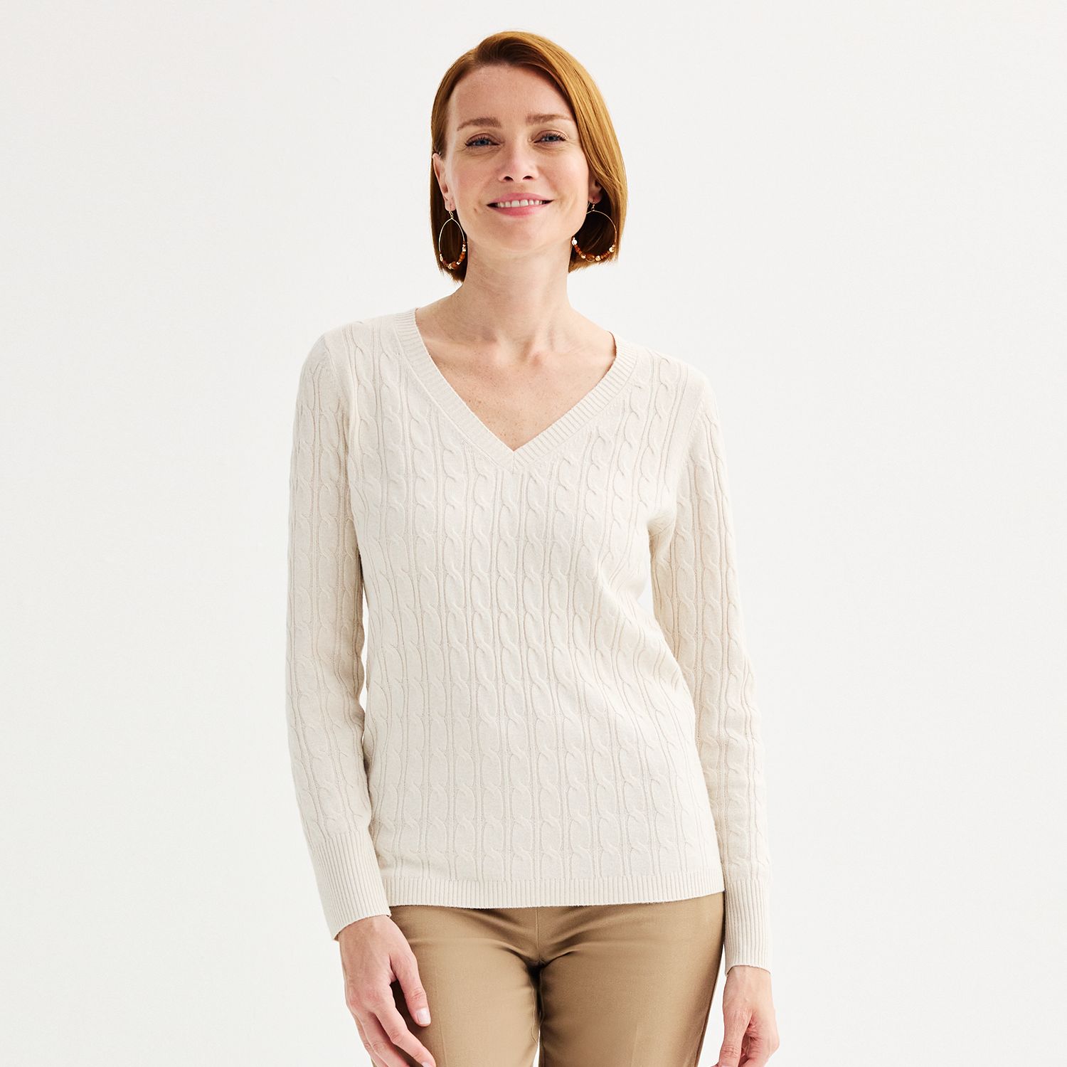 Plus Size Croft & Barrow® V-Neck Sweater