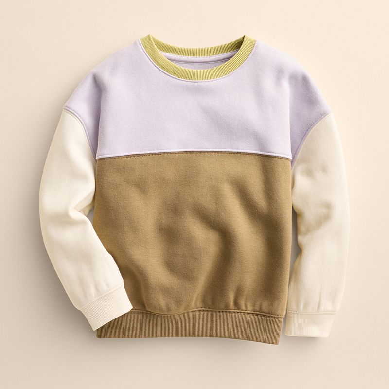 Colorblock crewneck sweatshirt on sale
