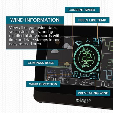 La Crosse Technology Wireless WiFi Professional Weather Center with Combo Sensor & Remote Monitoring