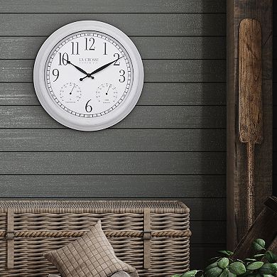 La Crosse Technology 15-in. Indoor / Outdoor Payton Quartz Clock with Temperature & Humidity