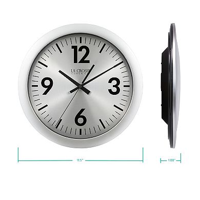 La Crosse Technology 11.5 In. Jett Analog Quartz Wall Clock with Silent Movement