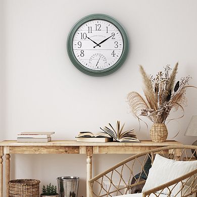 La Crosse Technology 15.75-in. Indoor / Outdoor Sagebrook Quartz Clock with Temperature