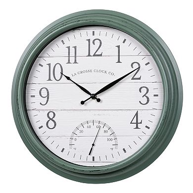 La Crosse Technology 15.75-in. Indoor / Outdoor Sagebrook Quartz Clock with Temperature