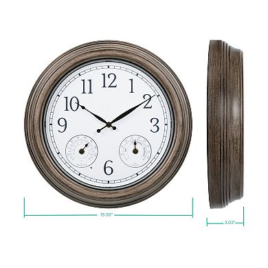 La Crosse Technology 15.5-in. Indoor / Outdoor Quartz Clock with Illumination