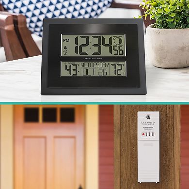La Crosse Technology Atomic Digital Clock with Outdoor Temperature & Moon Phase
