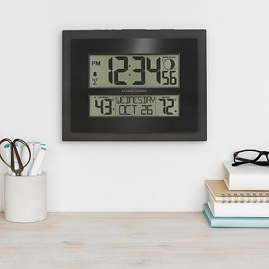 La Crosse Technology Atomic Digital Clock with Outdoor Temperature & Moon Phase