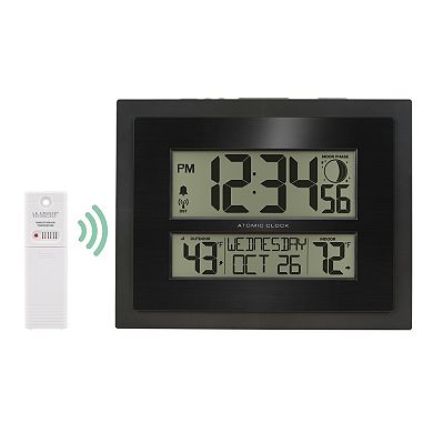 La Crosse Technology Atomic Digital Clock with Outdoor Temperature & Moon Phase