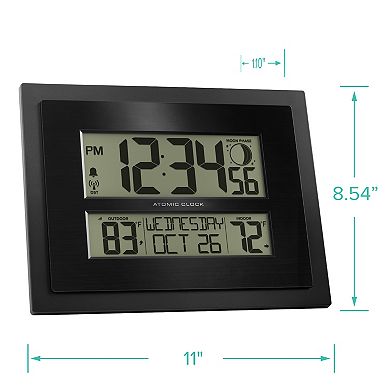 La Crosse Technology Atomic Digital Clock with Outdoor Temperature & Moon Phase