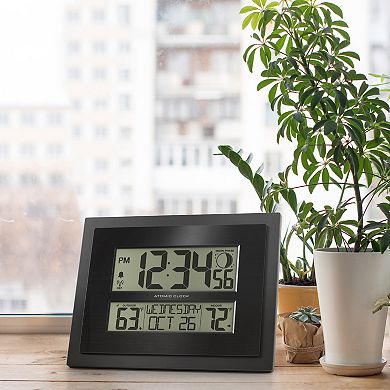 La Crosse Technology Atomic Digital Clock with Outdoor Temperature & Moon Phase