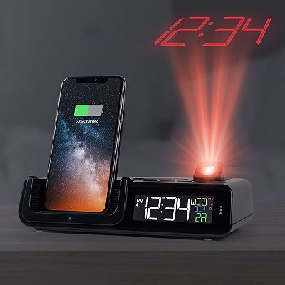 La Crosse Technology C75709 Wattz 2.0 Projection Alarm with 10W