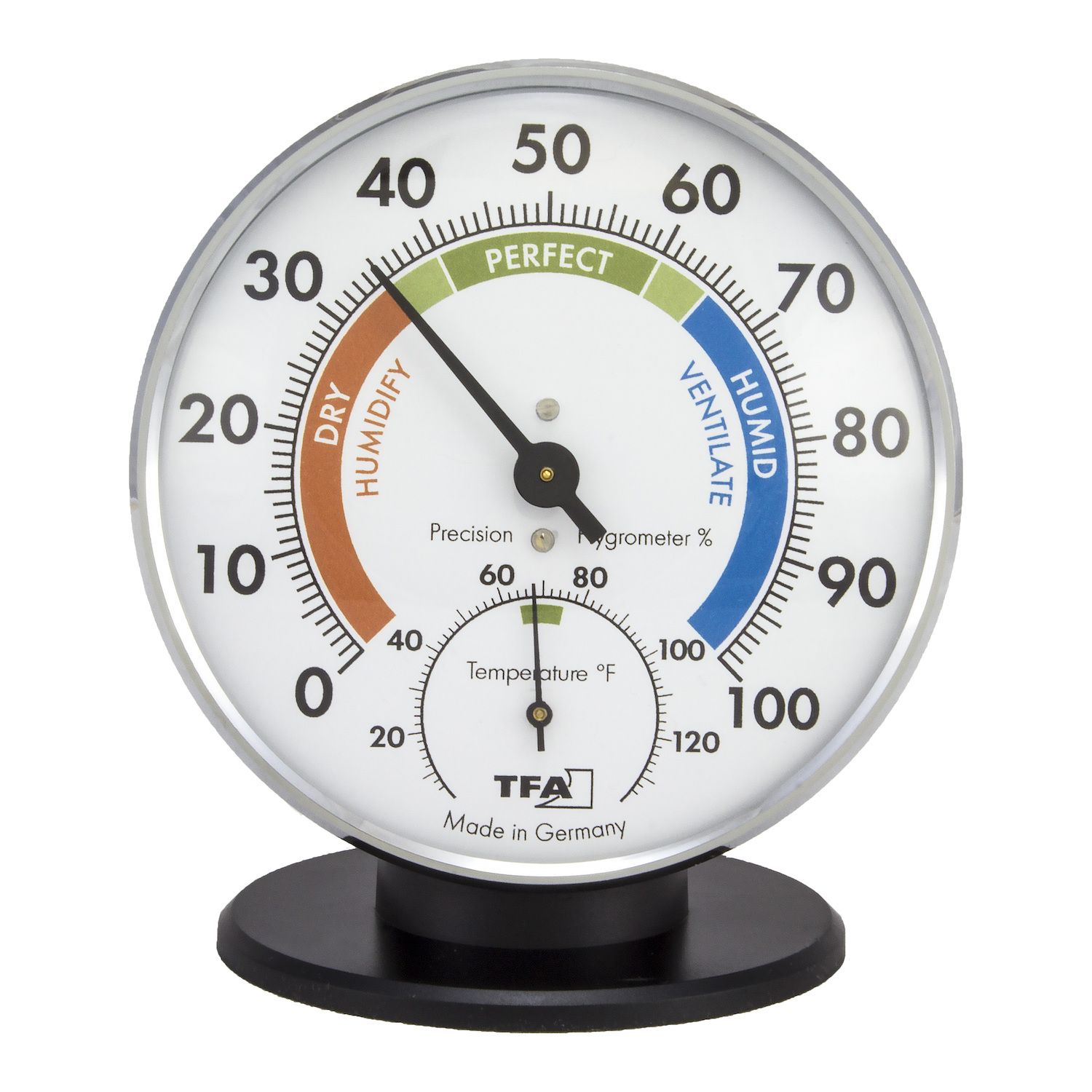 Wall Thermometer-8 Decorative Indoor/Outdoor Temperature and Hygrometer Humidity Gauge by Pure Garden (Silver)
