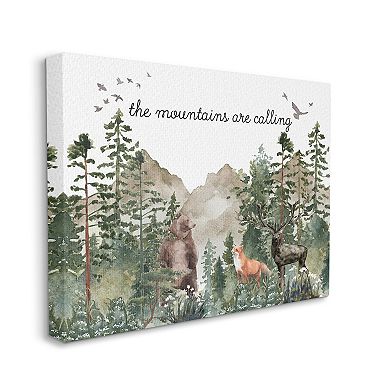 Stupell Home Decor Mountains are Calling Canvas Wall Art