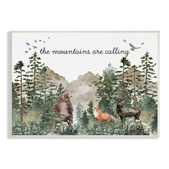 Stupell Home Decor Mountains are Calling Plaque Wall Art