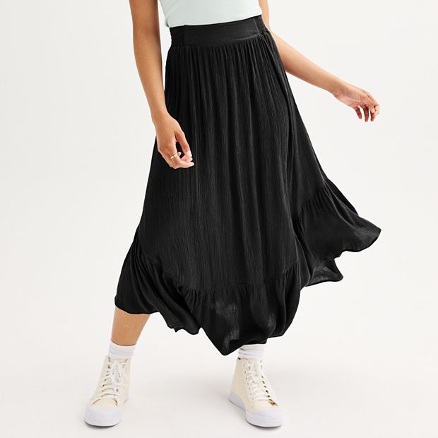 Black maxi skirt store kohls