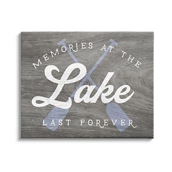 Stupell Home Decor Forever Lake Memories Canvas Wall Art