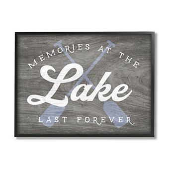 Stupell Home Decor Forever Lake Memories Framed Wall Art