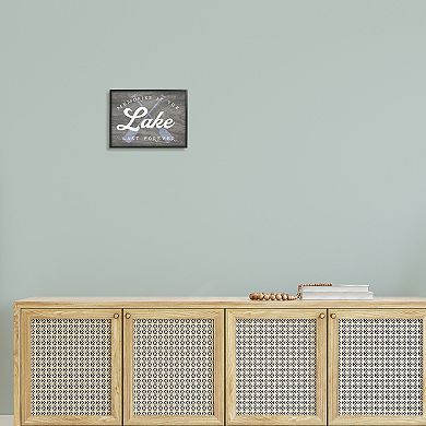Stupell Home Decor Forever Lake Memories Framed Wall Art