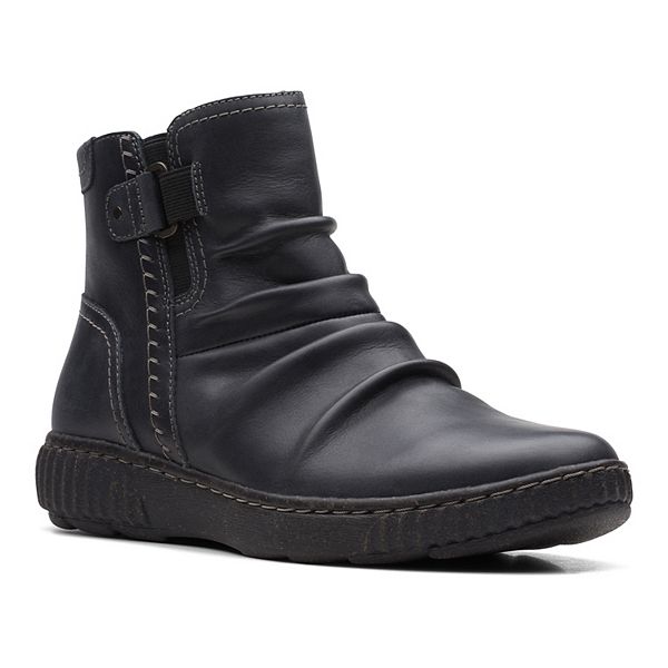 Clarks&reg; Caroline Orchid Women's Leather Boots - Black (8 WIDE)